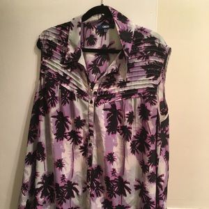 ASOS CRVE TANK TOP BUTTON DOWN